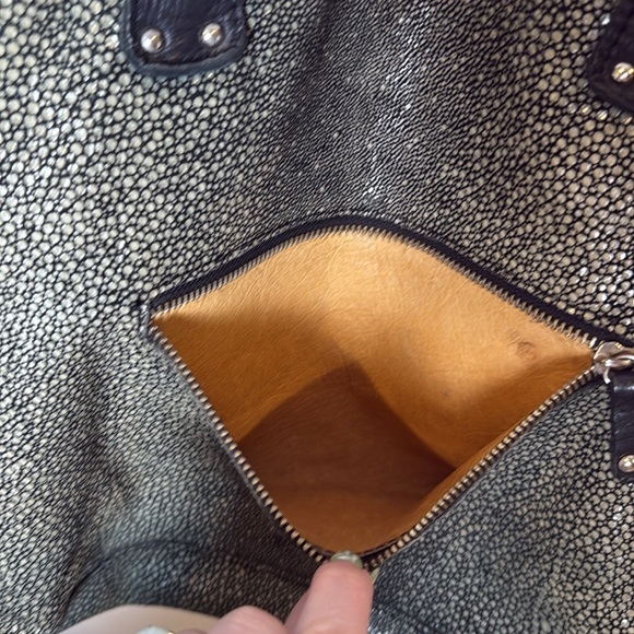 Vin Baker Women's Handbags Terra Italian Leather Speckled Green Shoulder Bag USA - Picture 13 of 16